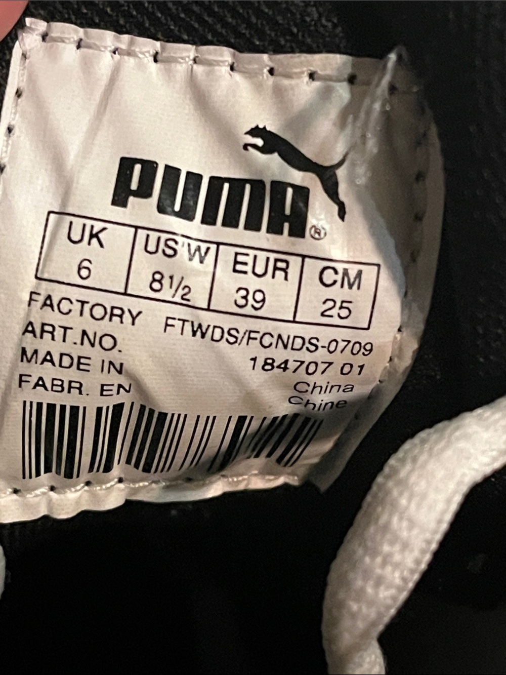 Puma White and Black women  Athletic Sneakers with Silver Heel Accent - Picture 8 of 8